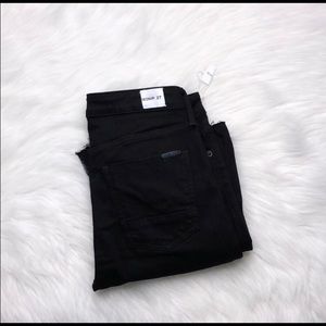 NEW HUDSON BLACK FLARE MID RISE JEANS SIZE 27